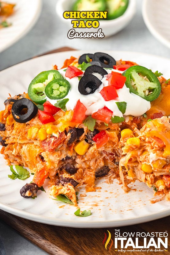 titled: Chicken Taco Casserole