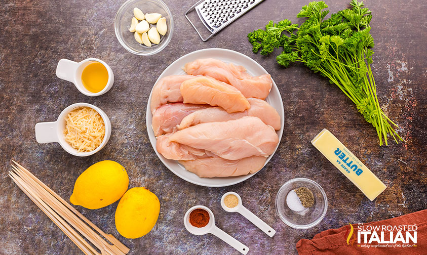 ingredients for air fryer chicken skewers