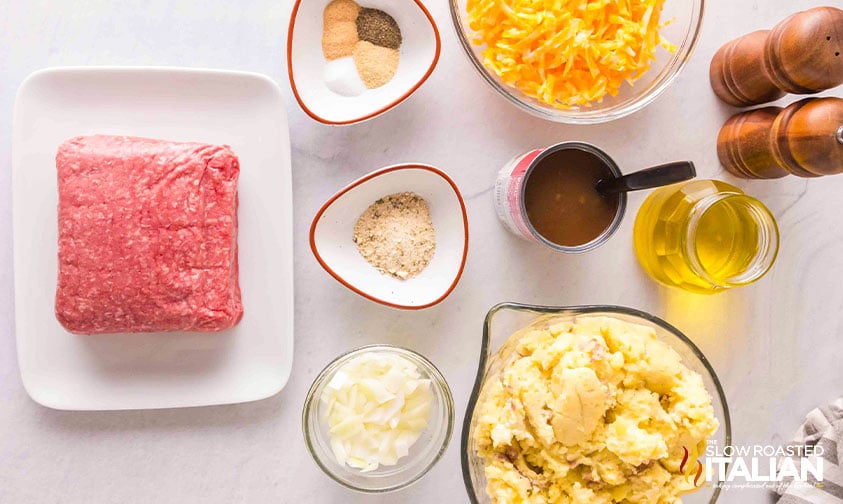 ingredients for hamburger potato casserole