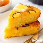 closeup of jalapeno cornbread