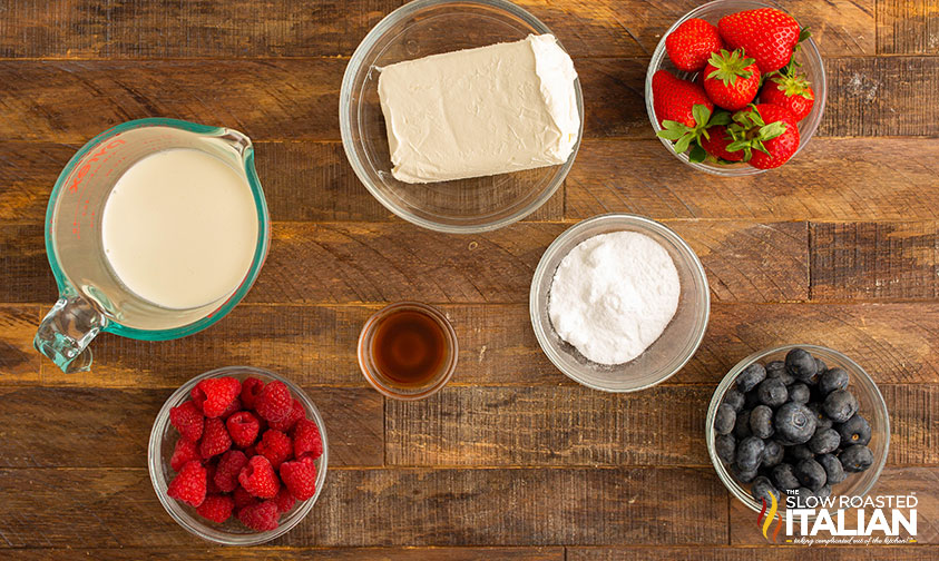 ingredients for keto cheesecake fluff