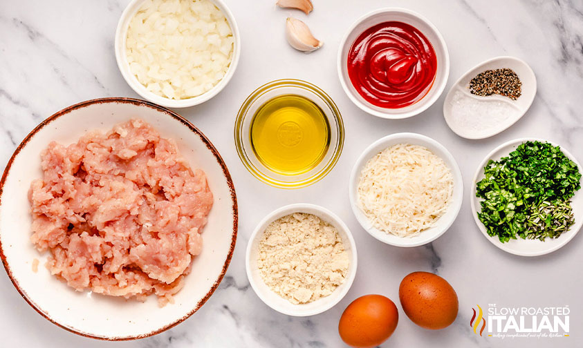 ingredients for keto turkey meatloaf recipe