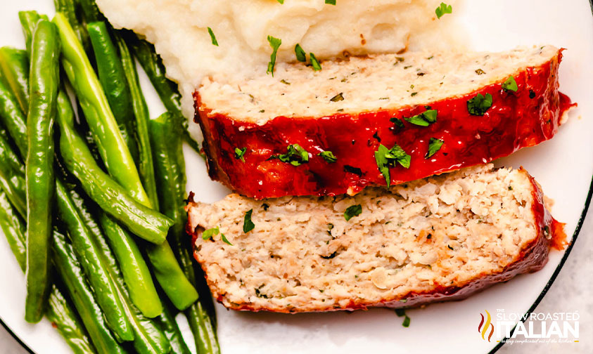 sliced keto turkey meatloaf