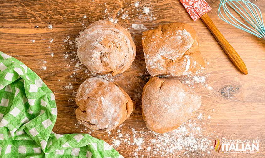 outback steakhouse bread dough cut into 4 equal parts