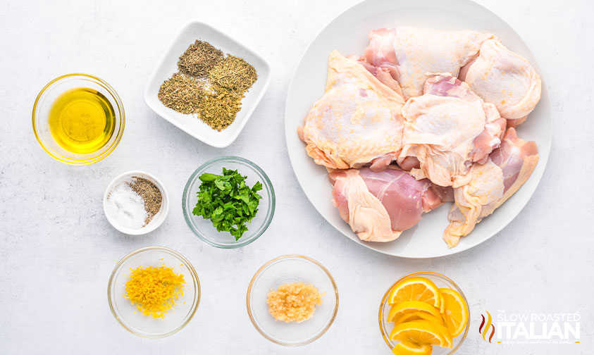 ingredients for pan fried chicken thighs