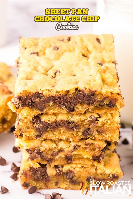 titled: Sheet Pan Chocolate Chip Cookies