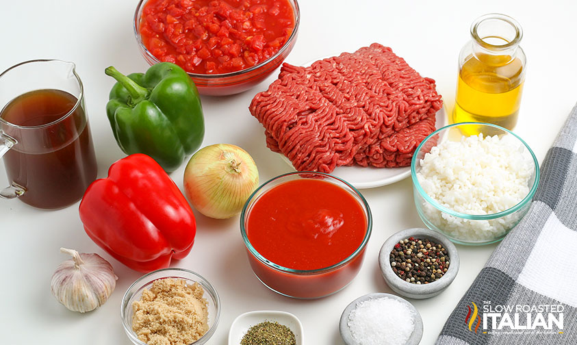 ingredients for stuffed pepper soup recipe