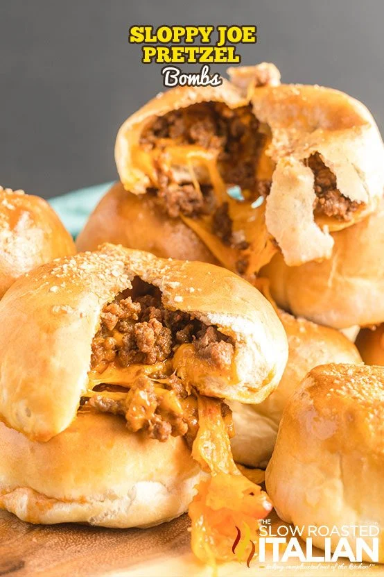 titled: Sloppy Joe Pretzel Bombs