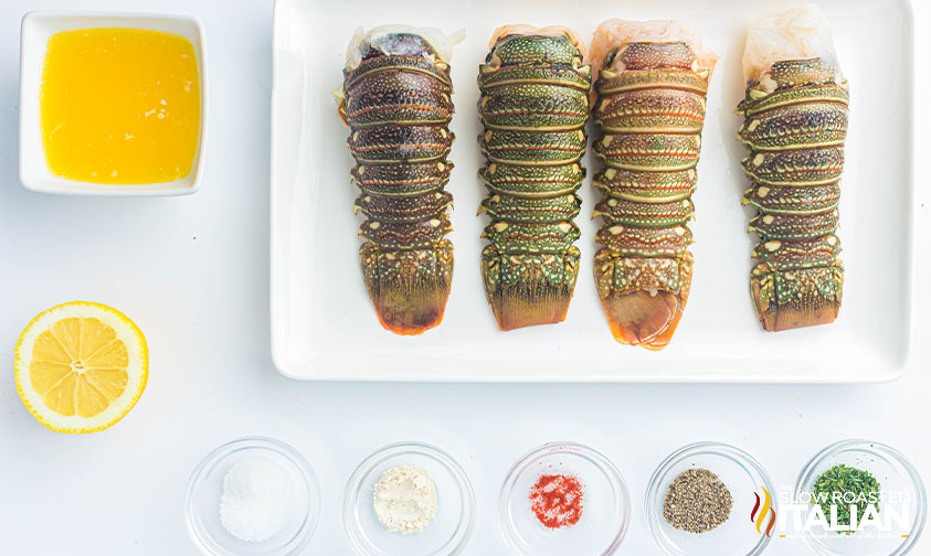 ingredients for air fryer lobster tails