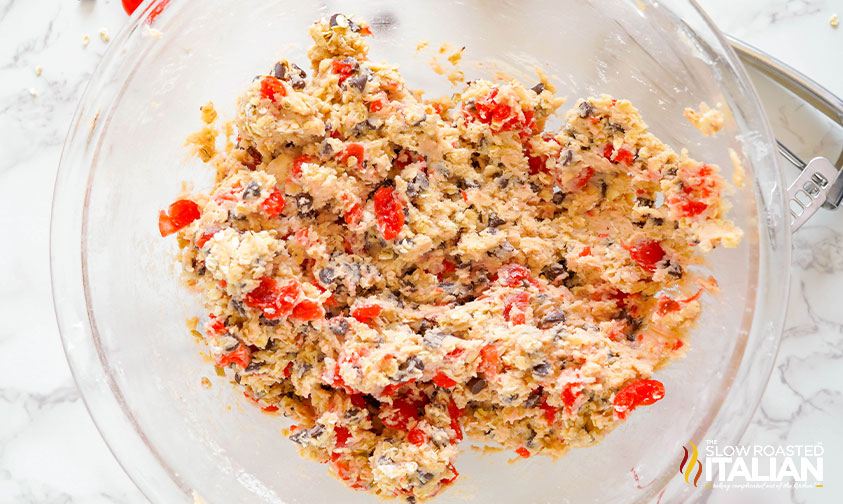 mixed cherry chocolate chip cookie dough