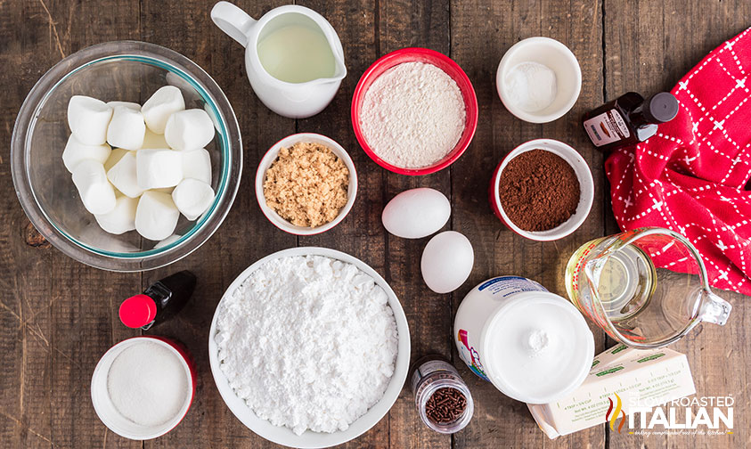 ingredients for hot chocolate cupcakes recipe