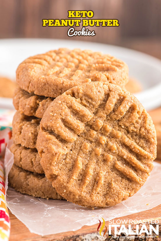 titled: Keto Peanut Butter Cookies