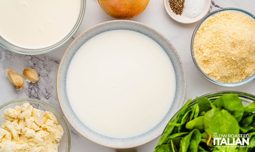 ingredients for chicken alfredo lasagna recipe