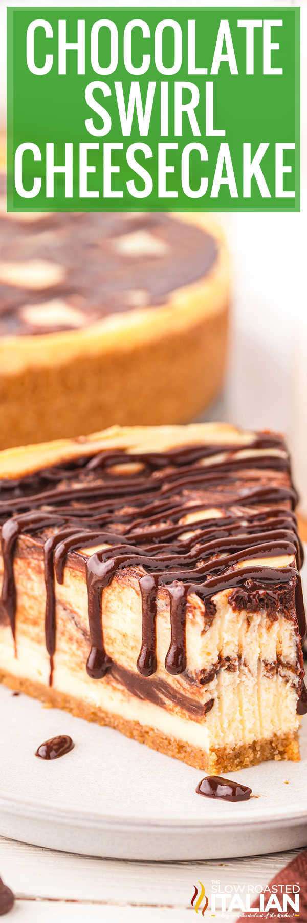 Chocolate Swirl Cheesecake Recipe - PIN