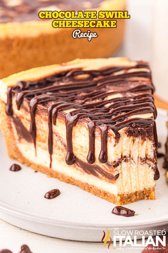 titled: Chocolate Swirl Cheesecake Recipe