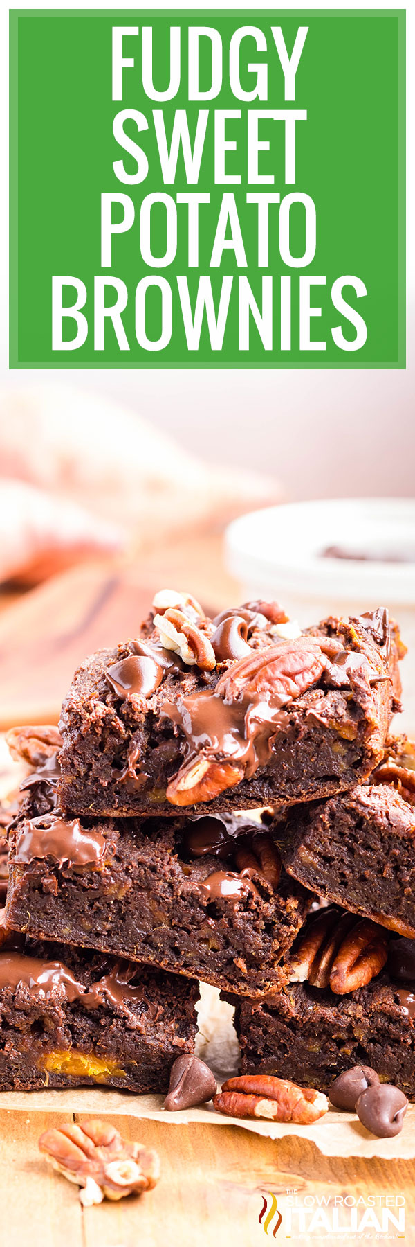 Fudgy Sweet Potato Brownies - PIN