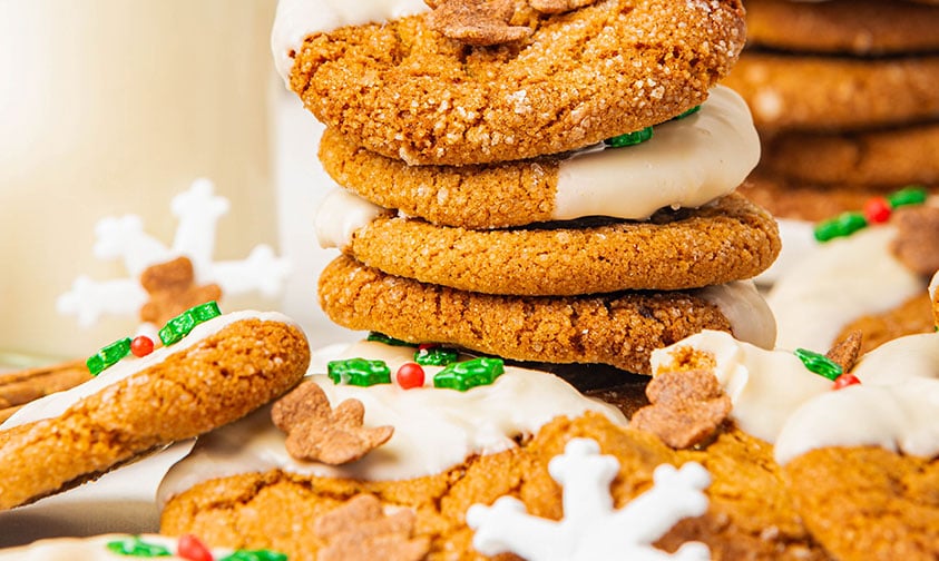 stacked ginger snap cookies