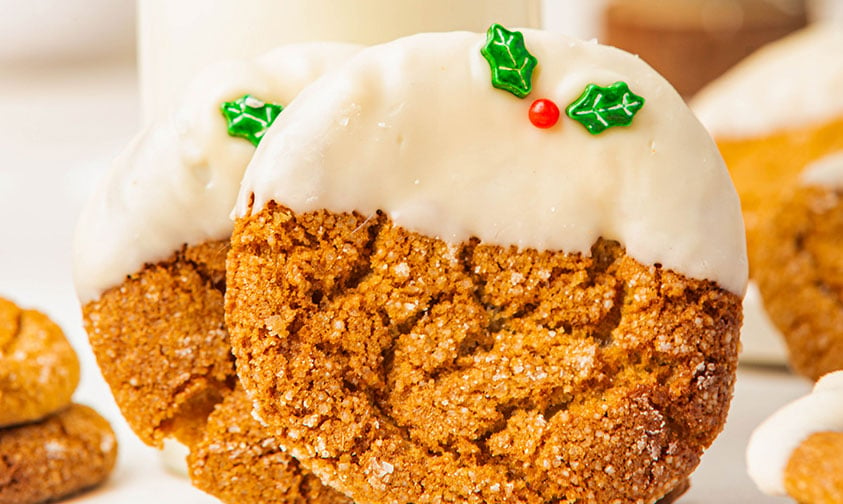 decorated ginger snap cookies