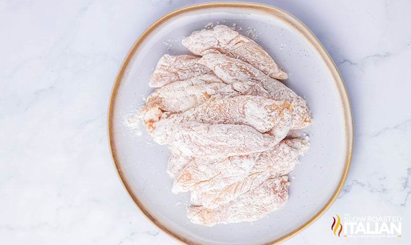 chicken tenderloins ready for frying