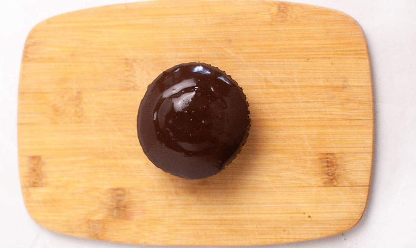 hostess cupcake dipped in chocolate ganache