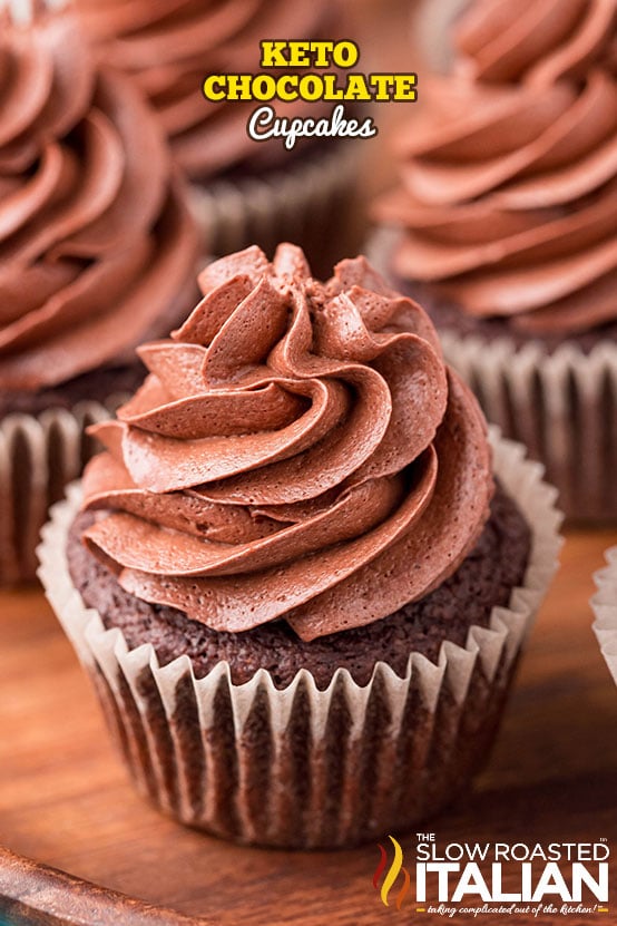 titled: Keto Chocolate Cupcakes