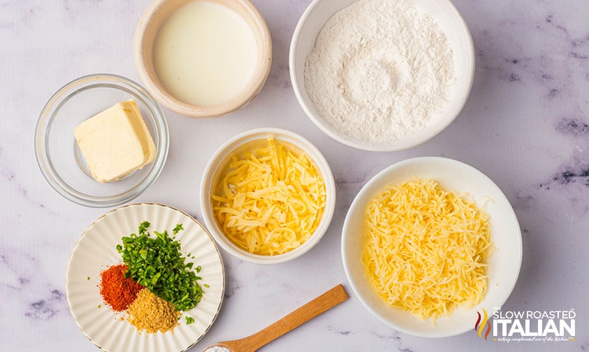 ingredients for air fryer cheese scones recipe