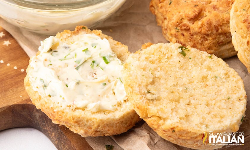 cheese scones with butter