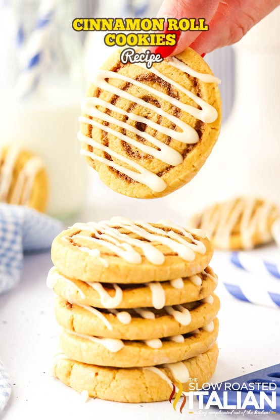 titled: Cinnamon Roll Cookies Recipe