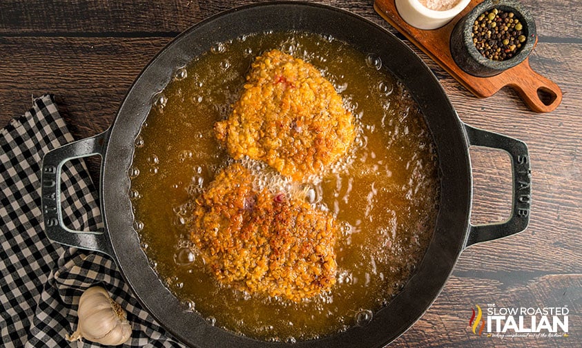 frying cubed steak in cast iron skillet