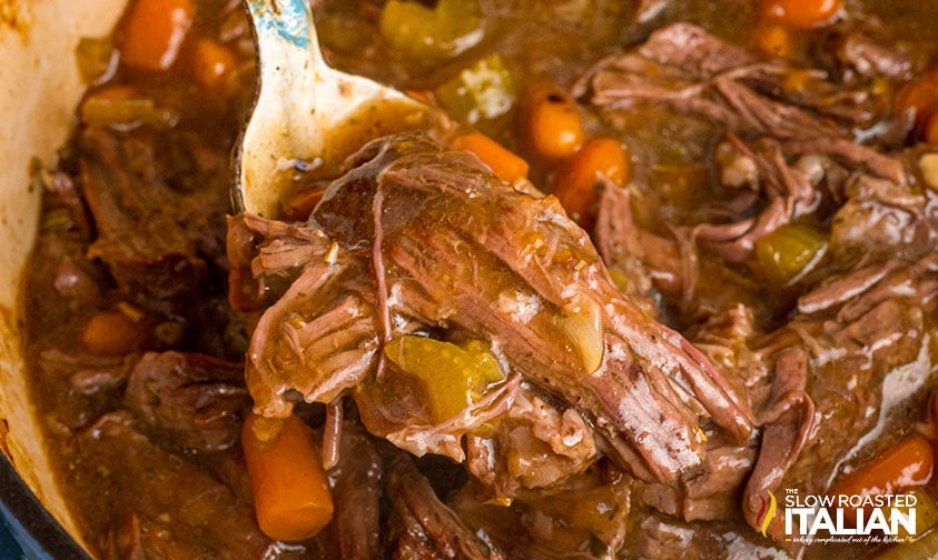 closeup of cracker barrel copycat pot roast