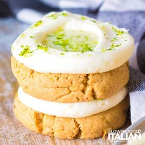 stacked key lime pie cookies