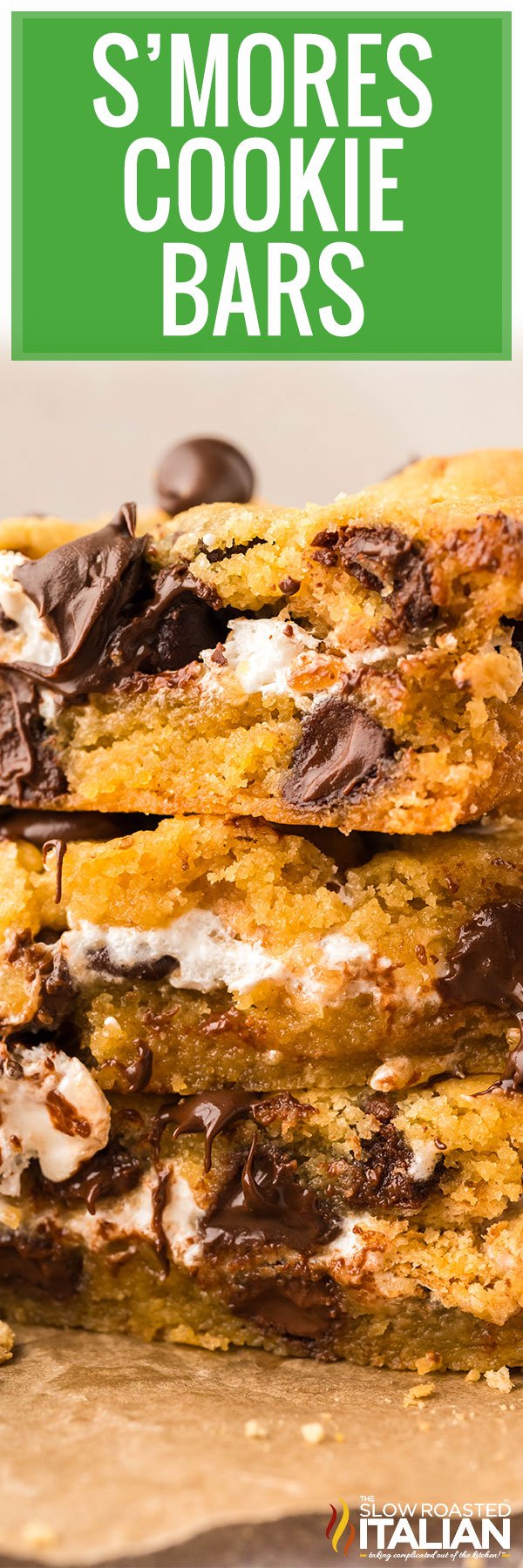 S'mores Cookie Bars Recipe - PIN