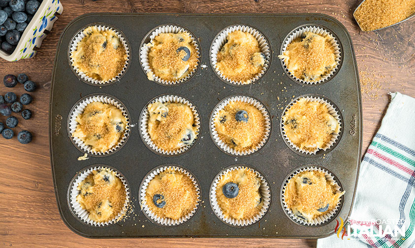 adding topping to starbucks blueberry muffins