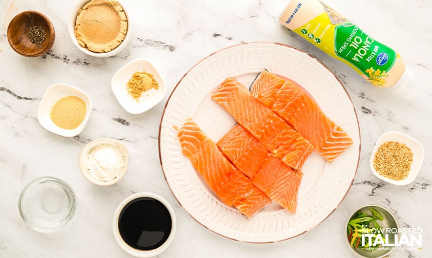 ingredients for air fryer teriyaki salmon