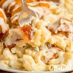 closeup of Arby's mac and cheese copycat recipe