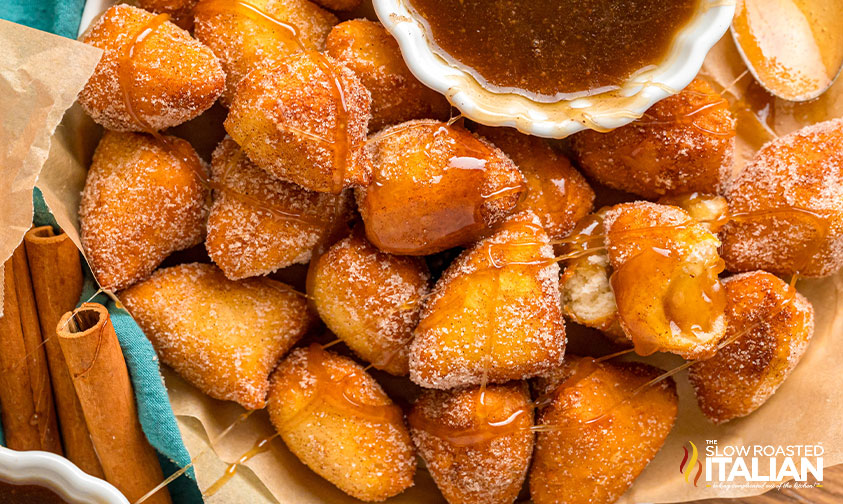 closeup of cracker barrel beignets