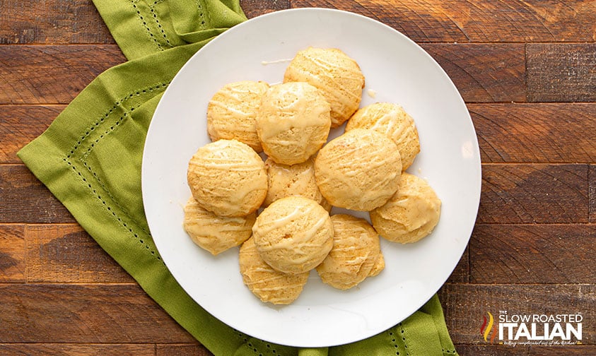 eggnog cookies on a plate