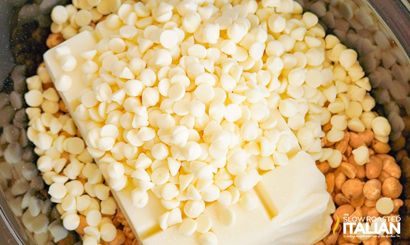 ingredients in slow cooker for valentine candy