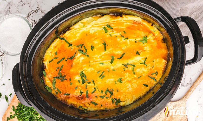 cottage pie cooked in the slow cooker