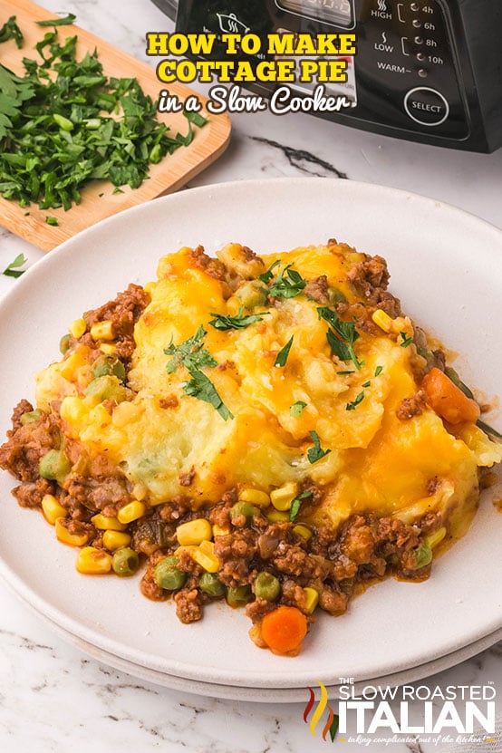 titled: How To Make Cottage Pie In A Slow Cooker