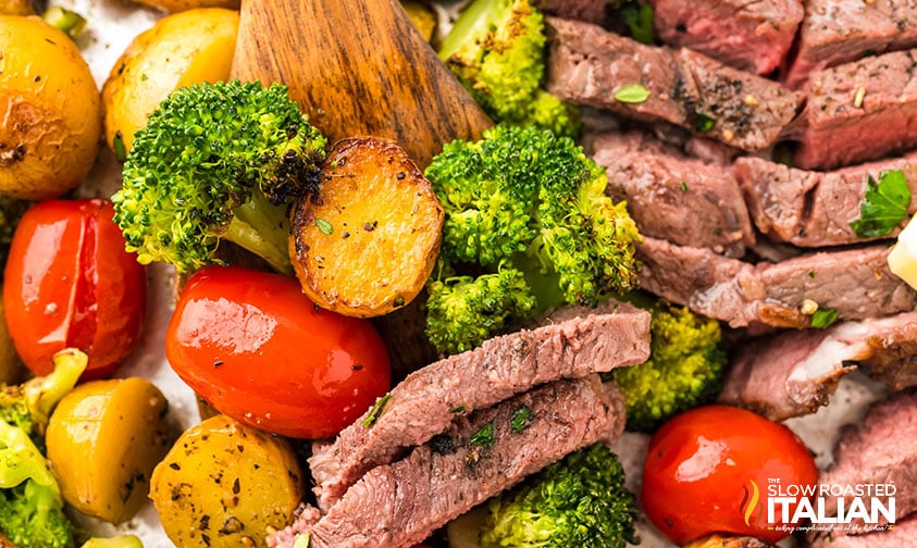 sheet pan steak dinner