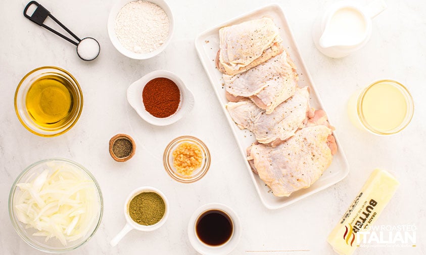 ingredients for smothered chicken recipe