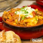 closeup of easy lasagna soup