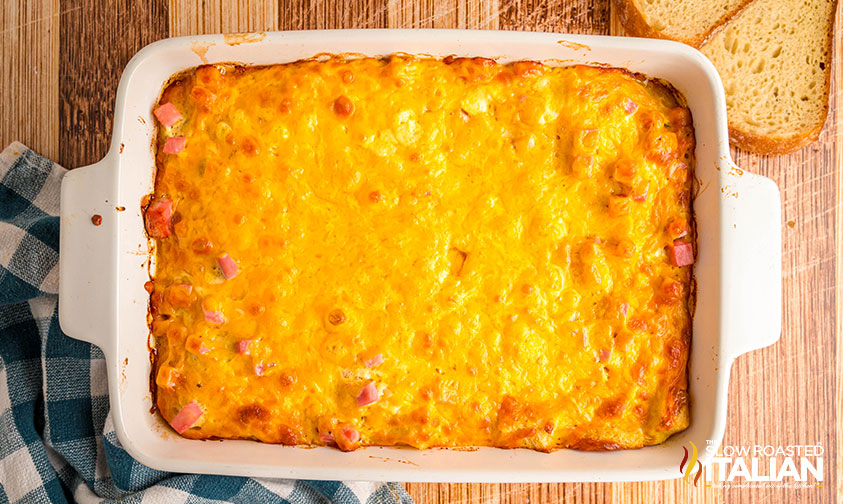 baked cracker barrel egg and ham casserole