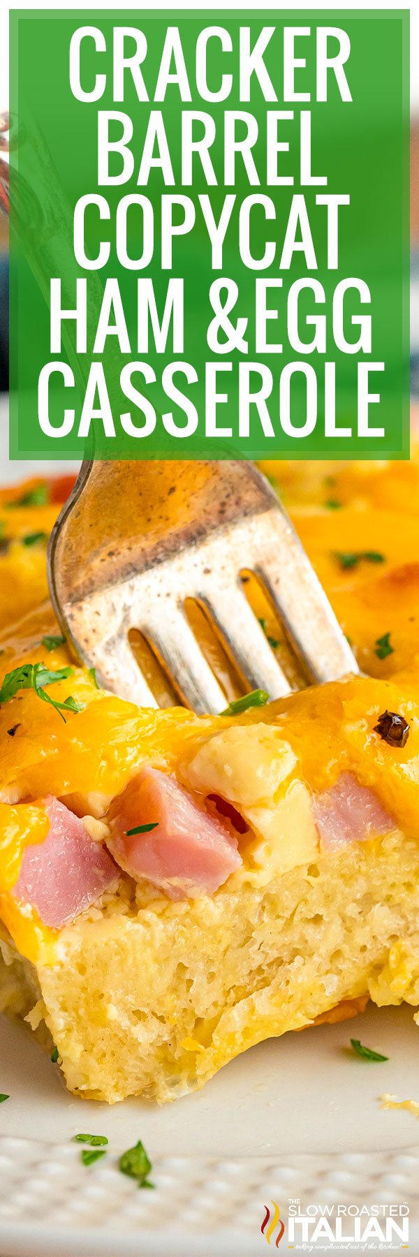 Cracker Barrel Copycat Ham and Egg Casserole Recipe-PIN