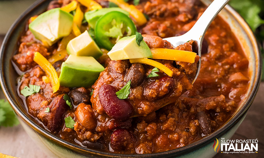 closeup of cowboy chili