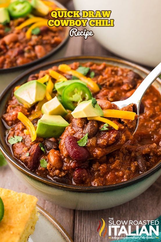 titled: Quick Draw Cowboy Chili Recipe