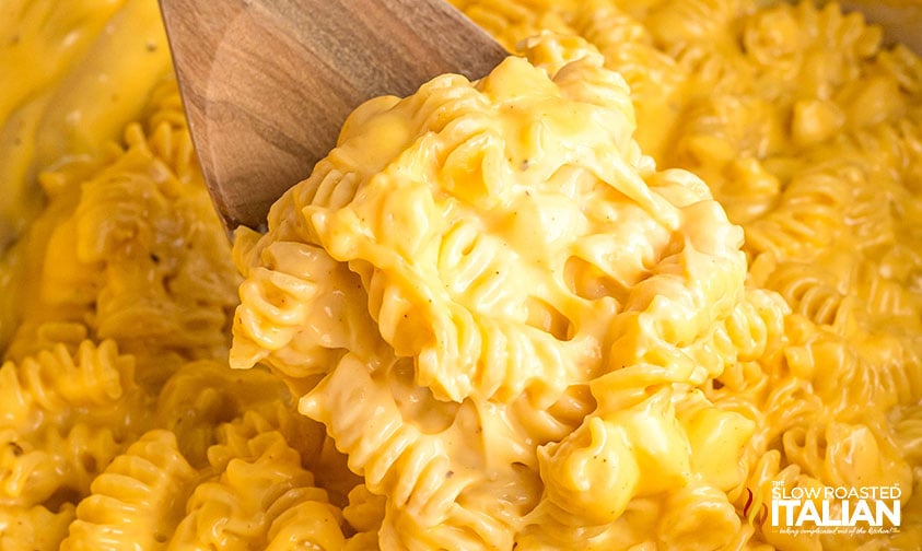 closeup of boston market mac and cheese copycat recipe