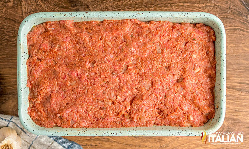 boston market copycat meatloaf pressed in baking pan