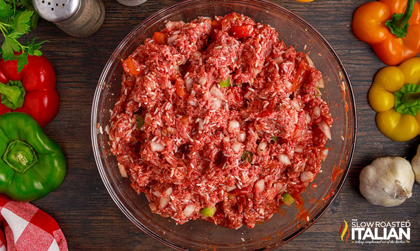 ground beef mixture for stuffed peppers